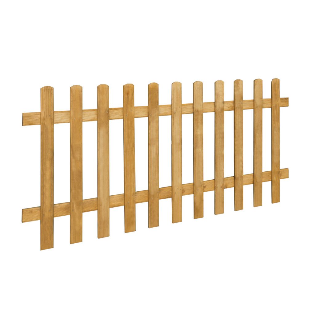 Forest Garden 6ft x 3ft Pale Picket Fence Panel – Pack of 5 5013053146842 2
